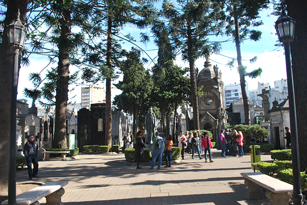 rea central do Cemitrio da Recoleta, em Buenos Aires