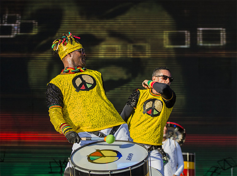 O Olodum tem o som dos seus tambores como marca registrada