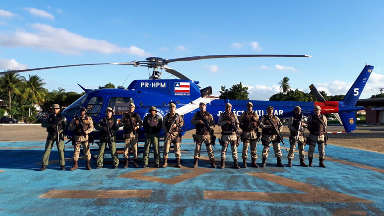 Os policiais deram suporte a 5 unidades operacionais