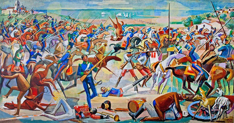 A Batalha de Piraj: mural de Caryb