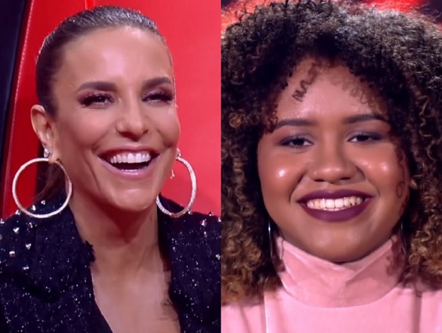 Montagem Ivete e participante do The Voice,  Ana Ruth