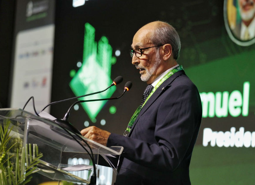 Presidente do Creci, Samuel Prado durante abertura do evento 