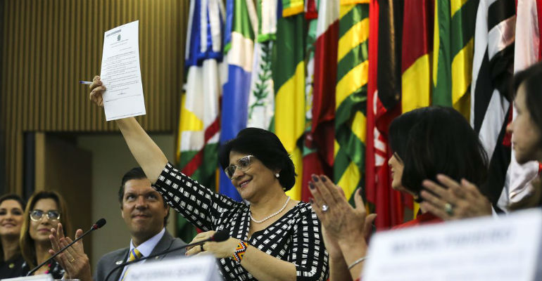 Damares Alves, ministra da Mulher, da Famlia e dos Direitos Humanos (MMFDH) 