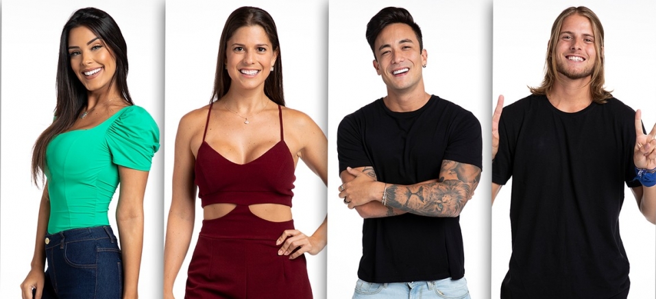 Montagem com participantes da Casa de Vidro do BBB20