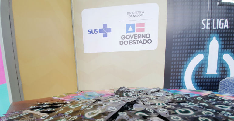 Os kits de preservativos esto disponveis na recepo do prdio da Saeb, no Centro Administrativo da Bahia (CAB)