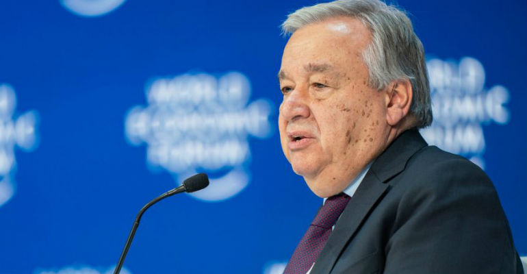 O secretrio-geral da ONU, Antnio Guterres