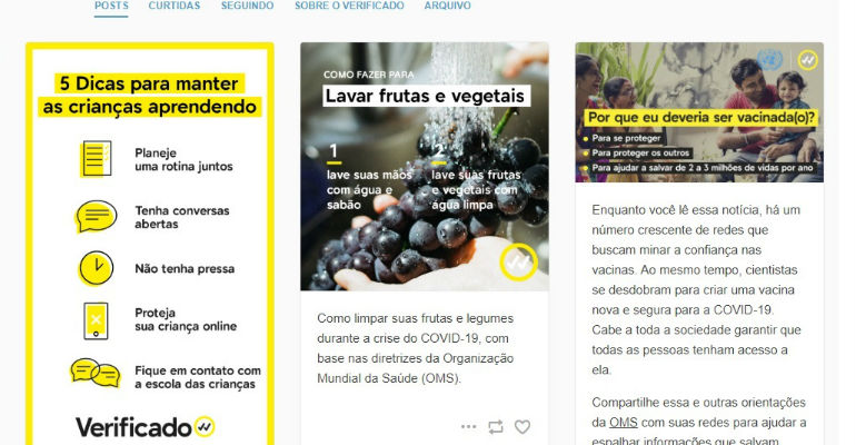 O site Verificado  liderado pelo Departamento de Comunicao Global (DCG) da ONU