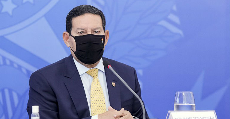 O vice-presidente da Repblica, Hamilton Mouro, participar de videoconferncia com senadores