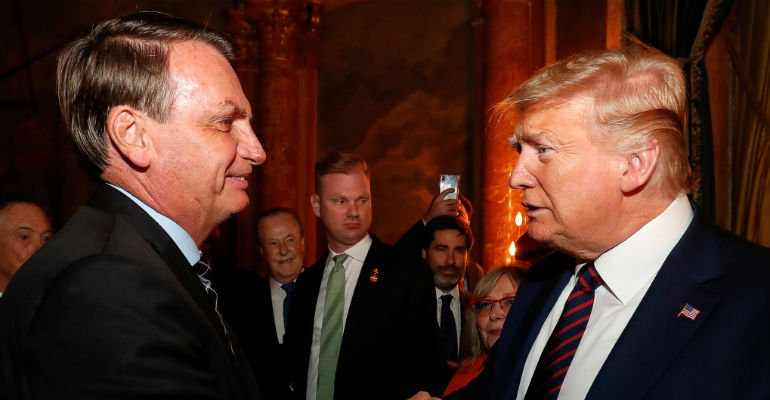 Donald Trump recebe Jair Bolsonaro em visita oficial aos EUA