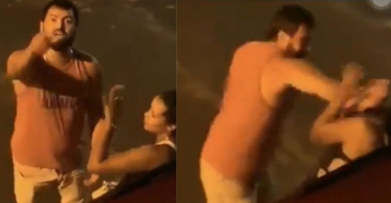 Homem agrediu a vtima mesmo sabendo que estava sendo filmado