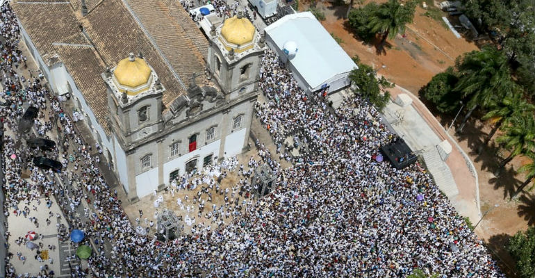 Imagens areas dos Festejos da Lavagem do Senhor do Bonfim 2019.