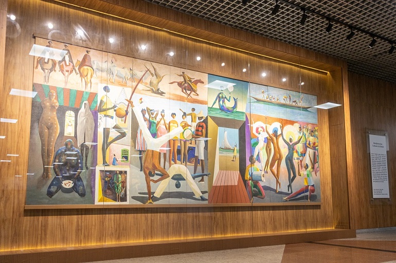 Painel de gravuras 