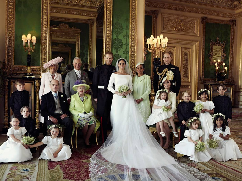 Foto oficial do casamento real ingls