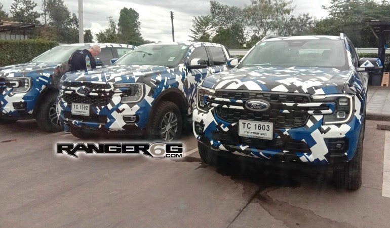 A nova Ford Ranger já roda em testes na Tailândia