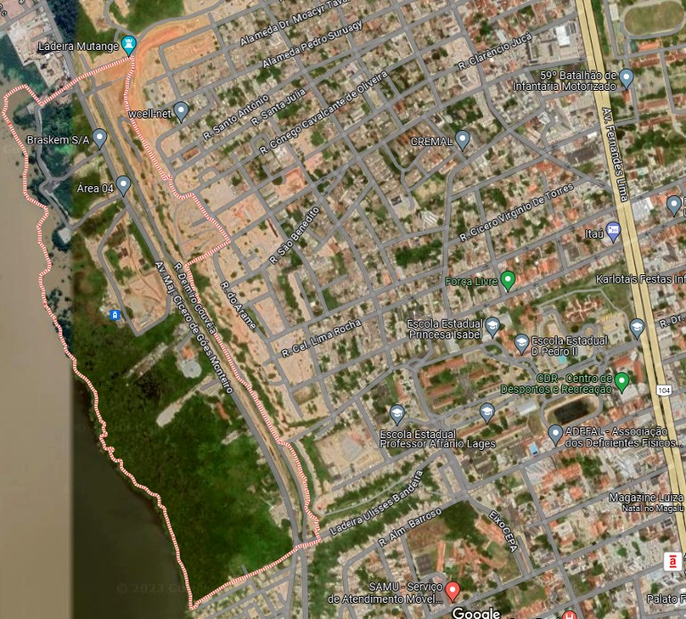 Bairros de Maceió estão sob ameaça de afundamento