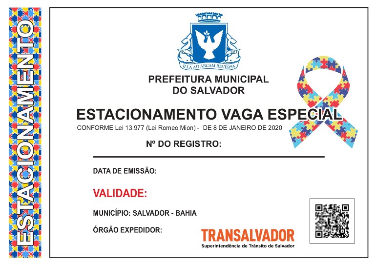 A credencial emitida pela Transalvador