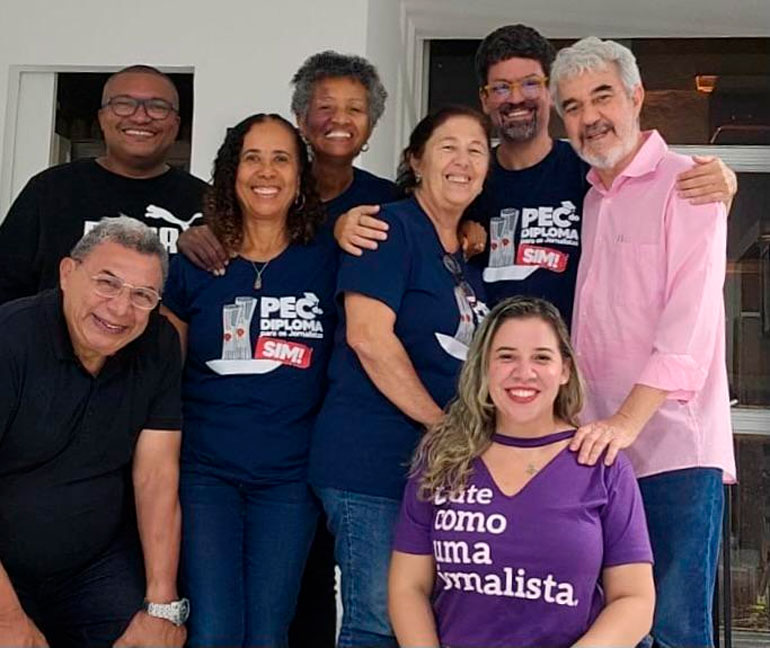 Chapa "Sinjorba forte, jornalismo forte"