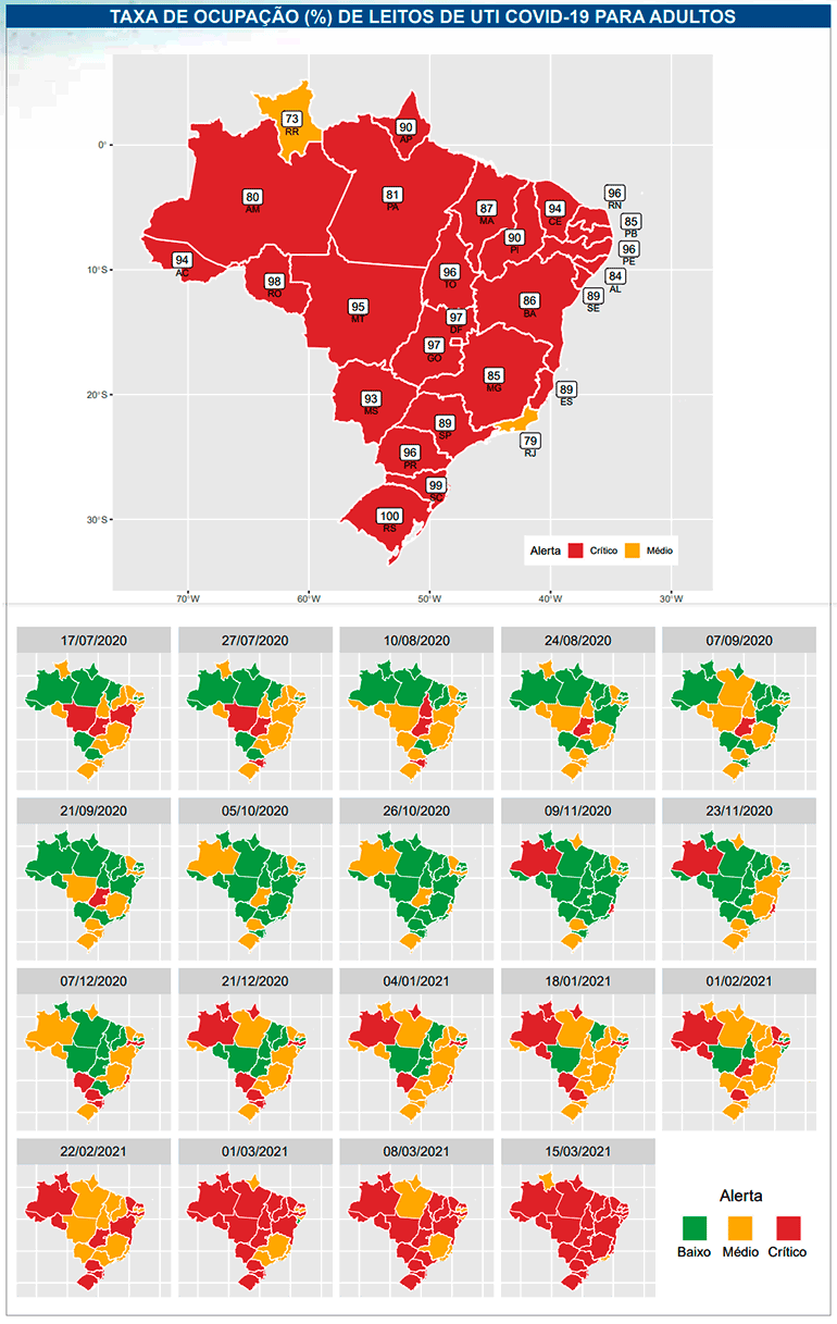 Mapa Covid Brasil