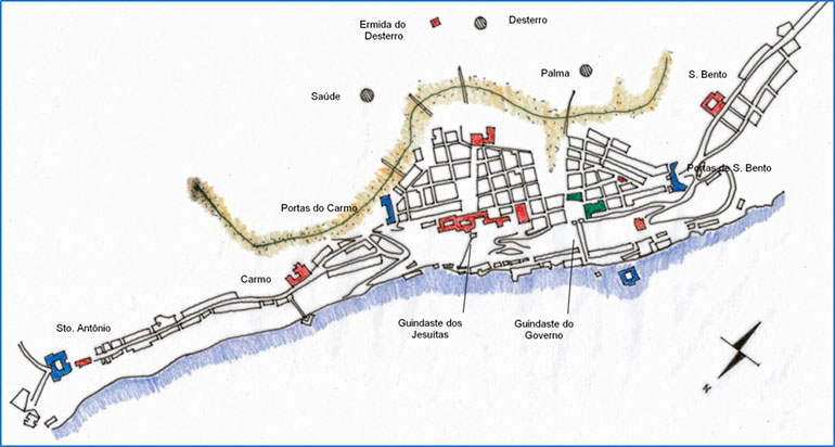 mapa antigo de Salvador